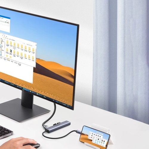 Kup Adaptér HUB UGREEN CM475 5v1 USB C - 3x USB 3.0/HDMI/RJ45 šedý - UGR1492 - {ean13} - Sklep Home Screen
