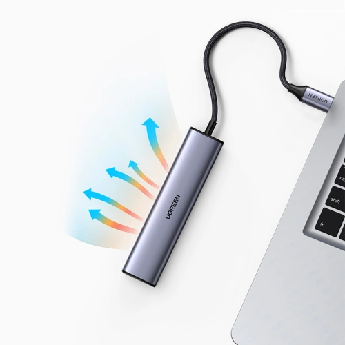 Kup Adapter HUB UGREEN CM475 5in1 USB C - 3x USB 3.0/HDMI/RJ45 gri - UGR1492 - {ean13} - Sklep Home Screen