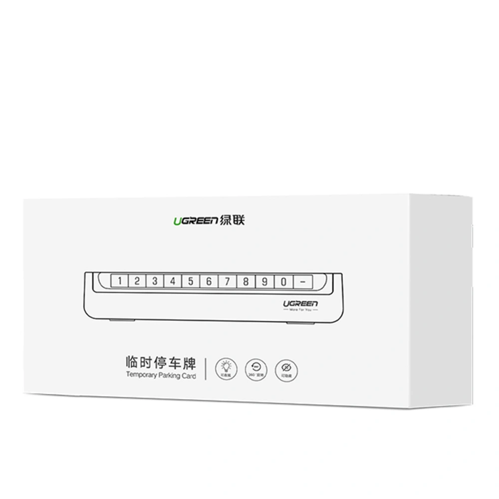 Tabliczka parkingowa na numer telefonu do samochodu UGREEN LP178 czarna