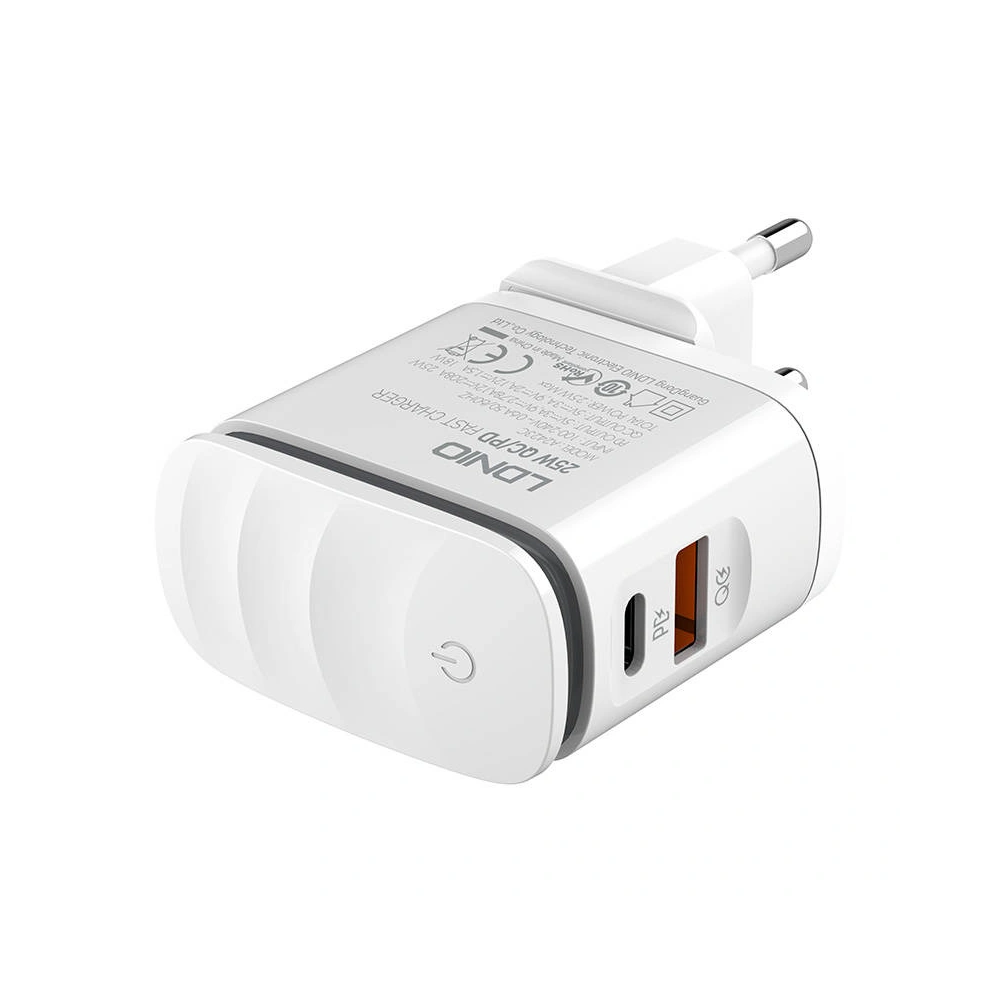 Ładowarka sieciowa LDNIO A2423C USB-A, USB-C + kabel microUSB