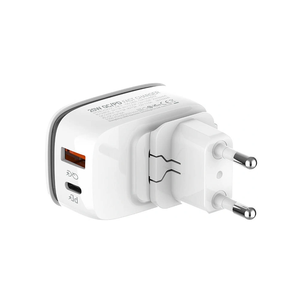 Ładowarka sieciowa LDNIO A2425C USB-A, USB-C + kabel Lightning
