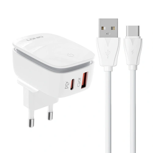 Kup Încărcător de rețea LDNIO A2425C USB-A, USB-C + cablu USB-C - LDN160 - {ean13} - Sklep Home Screen