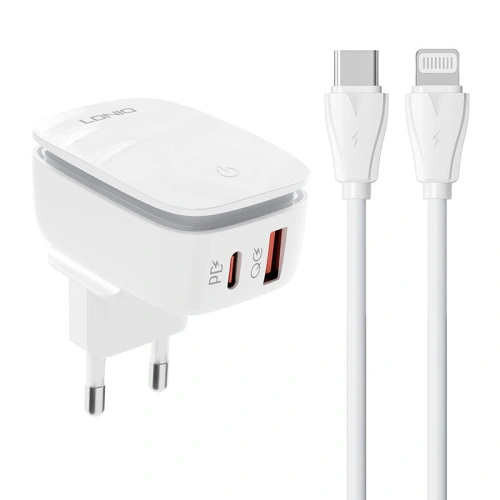Kup Încărcător de rețea LDNIO A2425C USB-A, USB-C + cablu USB-C/Lightning - LDN161 - {ean13} - Sklep Home Screen