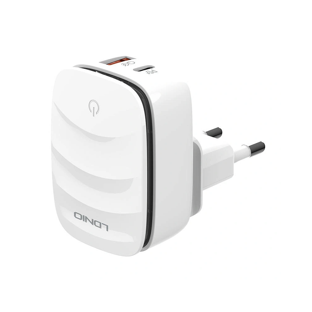 Ładowarka sieciowa LDNIO A2425C USB-A, USB-C + kabel USB-C/USB-C