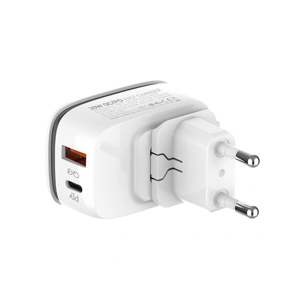 Ładowarka sieciowa LDNIO A2425C USB-A, USB-C + kabel USB-C/USB-C