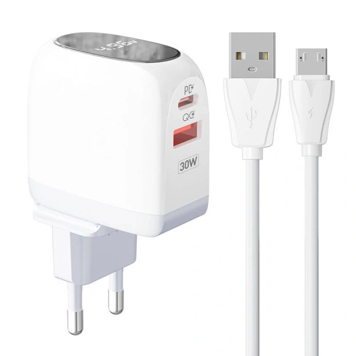 Kup Încărcător de rețea LDNIO A2522C USB-A, USB-C 30W + cablu microUSB - LDN167 - {ean13} - Sklep Home Screen