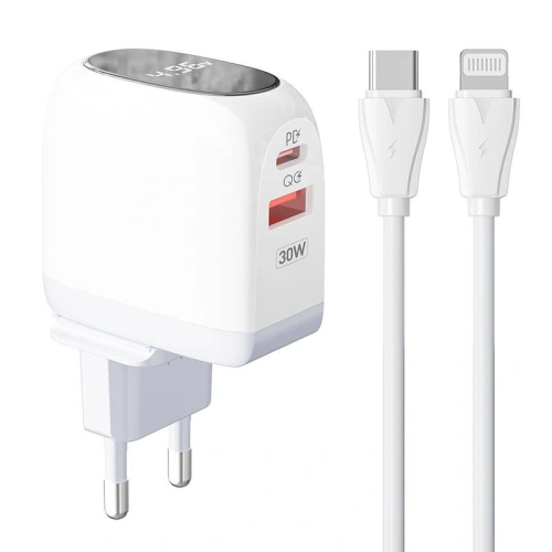 Kup Încărcător de rețea LDNIO A2522C USB-A, USB-C 30W + cablu USB-C/Lightning - LDN169 - {ean13} - Sklep Home Screen