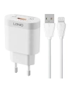 Încărcător de rețea LDNIO A303Q USB-A 18W + cablu Lightning