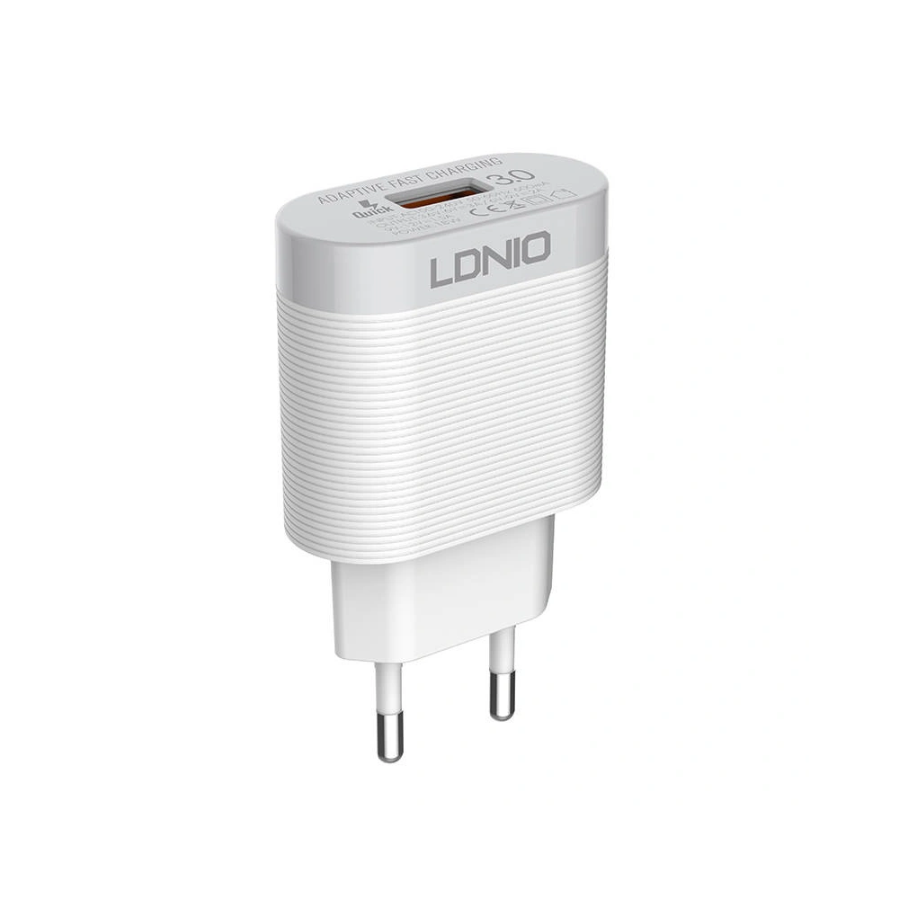 Ładowarka sieciowa LDNIO A303Q USB-A 18W + kabel Lightning