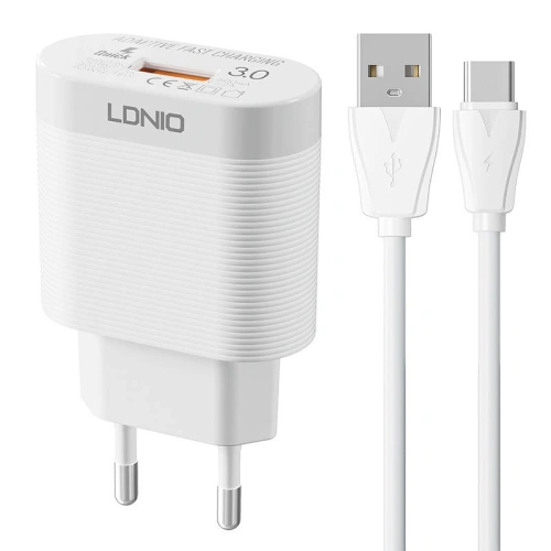 Kup Încărcător de rețea LDNIO A303Q USB-A 18W + cablu USB-C - LDN176 - {ean13} - Sklep Home Screen