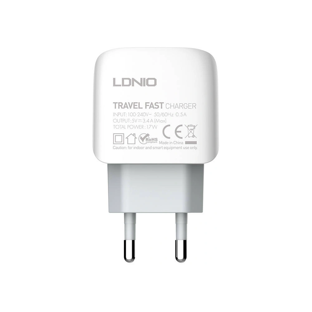 Ładowarka sieciowa LDNIO A3312 3xUSB-A + kabel microUSB