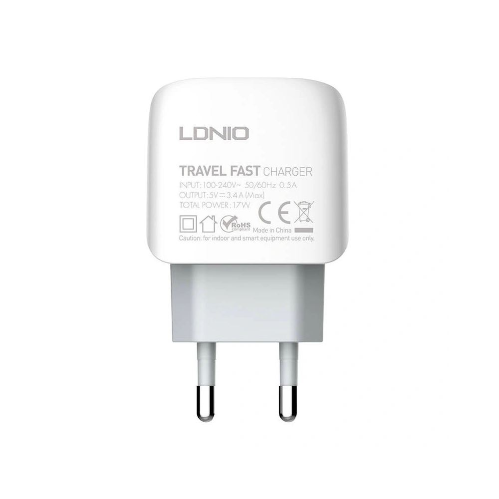 Ładowarka sieciowa LDNIO A3312 3USB + kabel USB-C