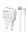 Încărcător rețea LDNIO A3315 3USB + cablu Lightning