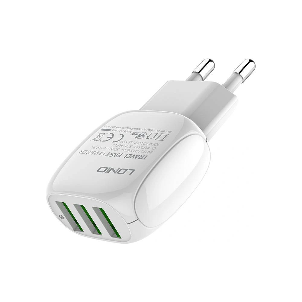Ładowarka sieciowa LDNIO A3315 3USB + kabel microUSB