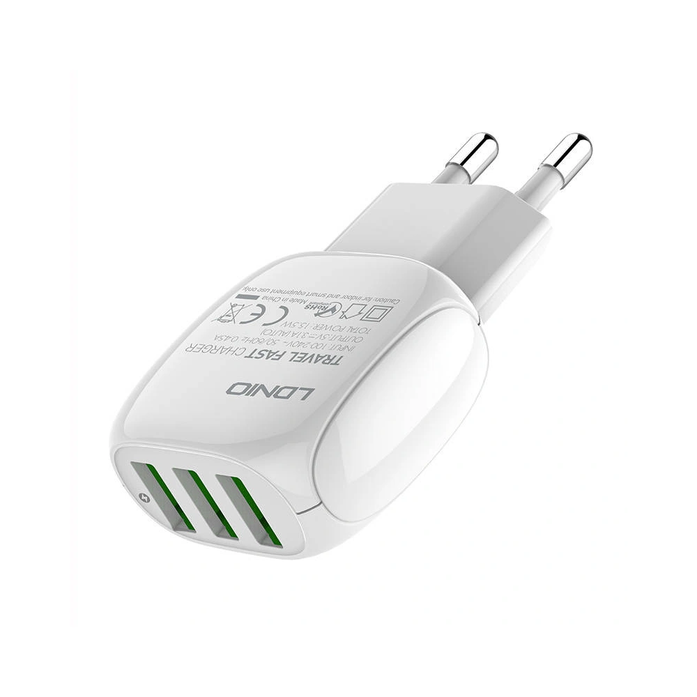 Ładowarka sieciowa LDNIO A3315 3USB + kabel USB-C