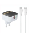 LDNIO Ladegerät A3513Q 2xUSB-A, USB-C 32W + USB-C/Lightning-Kabel