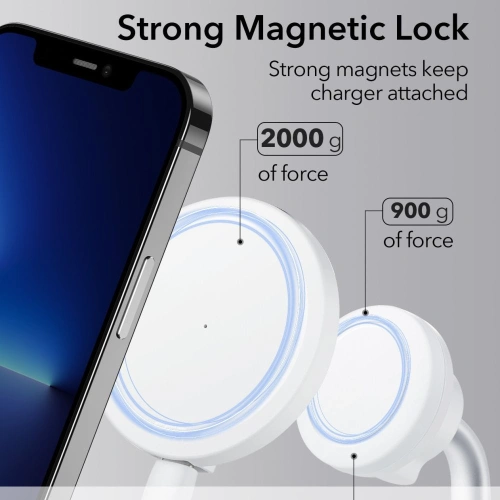 Kup Vezeték nélküli töltő ESR Halolock Shift Magnetic MagSafe Wireless Charger White - ESR670 - {ean13} - Sklep Home Screen