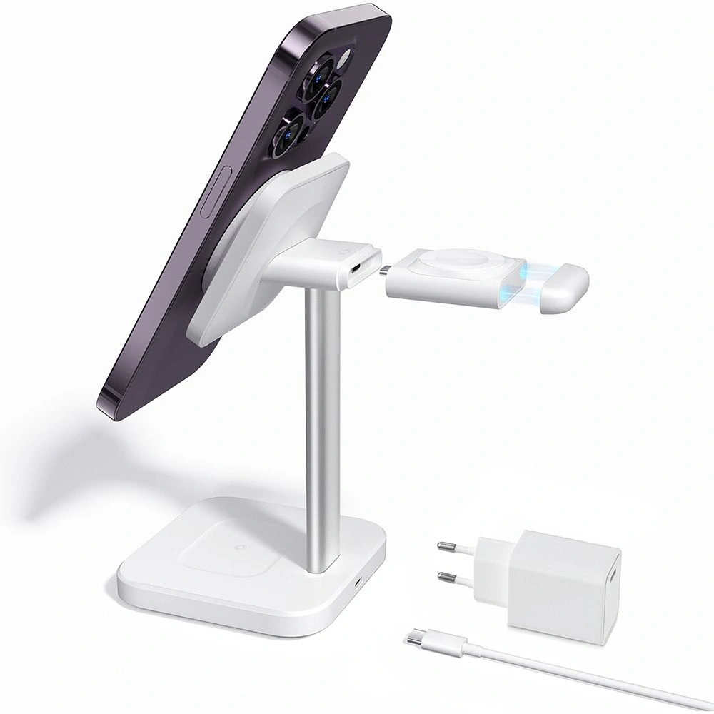 Ładowarka bezprzewodowa ESR Halolock 3in1 Watch Magnetic MagSafe Wireless Charger White