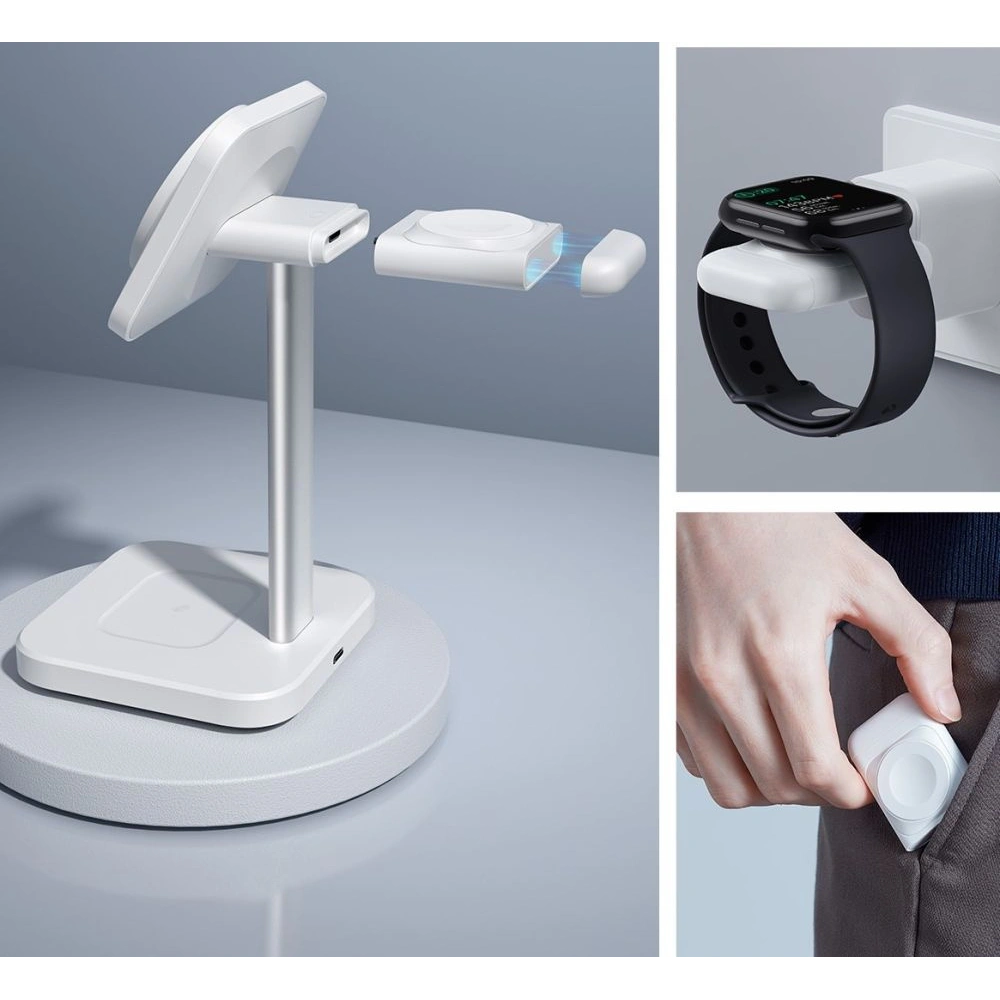 Ładowarka bezprzewodowa ESR Halolock 3in1 Watch Magnetic MagSafe Wireless Charger White