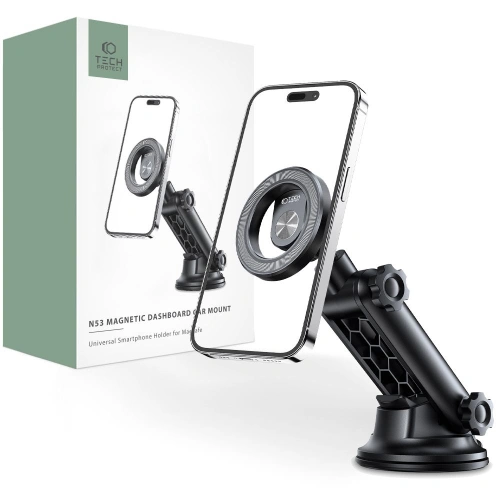 Kup Uchwyt samochodowy Tech-Protect N53 Magnetic MagSafe Dashboard Car Mount Black - THP1913 - {ean13} - Sklep Home Screen