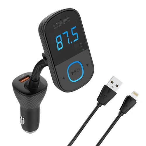 Buy LDNIO C705Q Transmitter FM Bluetooth 2xUSB-A, USB-C + Lightning cable - LDN200 - {ean13} - Home Screen Store Europe