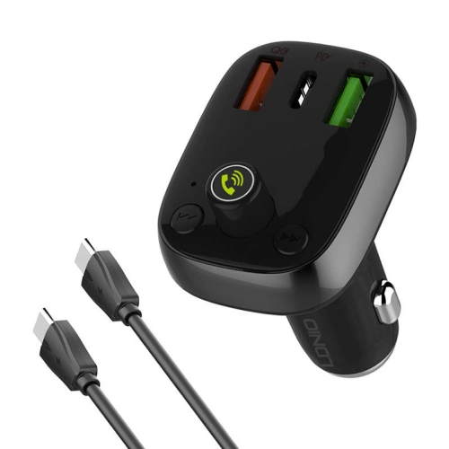 Kup FM adó LDNIO C704Q Bluetooth 2xUSB-A, USB-C + USB-C/USB-C kábel - LDN201 - {ean13} - Sklep Home Screen