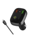 FM adó LDNIO C704Q Bluetooth 2xUSB-A, USB-C + USB-C kábel