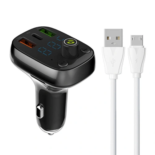 Kup FM adó LDNIO C704Q Bluetooth 2xUSB-A, USB-C + microUSB kábel - LDN204 - {ean13} - Sklep Home Screen
