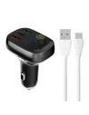 FM adó LDNIO C704Q Bluetooth 2xUSB-A, USB-C + microUSB kábel