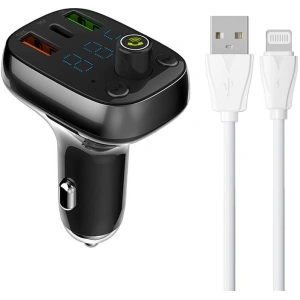 Kup LDNIO FM-Transmitter C704Q Bluetooth 2xUSB-A, USB-C + Lightning-Kabel - LDN205 - {ean13} - Sklep Home Screen