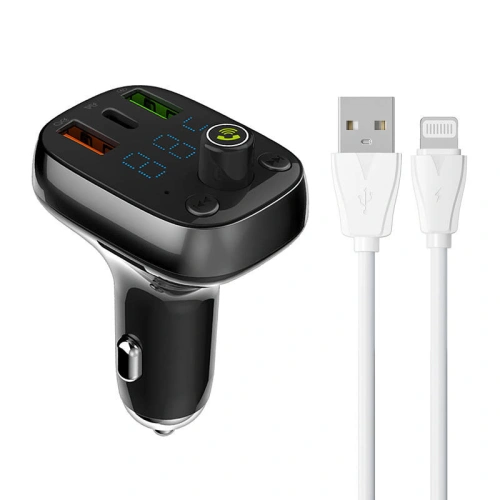 Kup FM adó LDNIO C704Q Bluetooth 2xUSB-A, USB-C + Lightning kábel - LDN205 - {ean13} - Sklep Home Screen