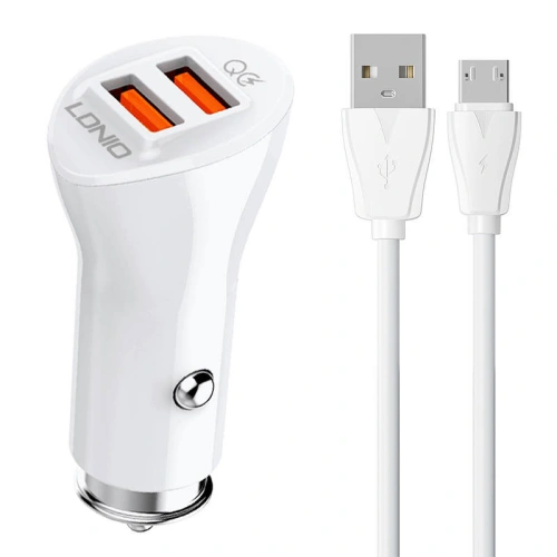Kup LDNIO Autoladegerät C511Q 2xUSB-A + microUSB-Kabel - LDN207 - {ean13} - Sklep Home Screen