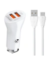 LDNIO Autoladegerät C511Q 2xUSB-A + microUSB-Kabel