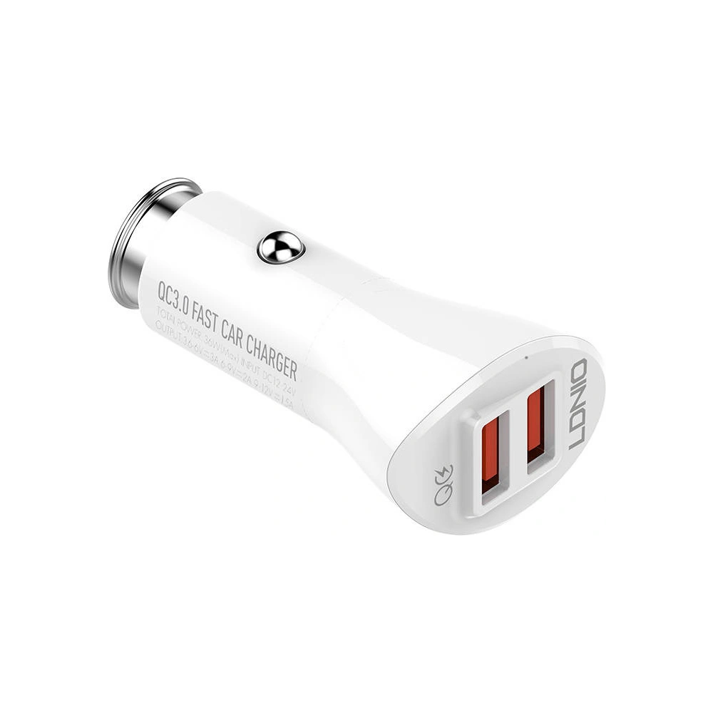 Ładowarka samochodowa LDNIO C511Q 2xUSB-A + kabel microUSB