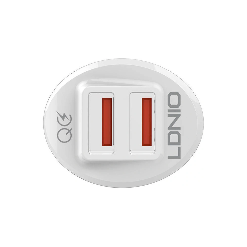 Ładowarka samochodowa LDNIO C511Q 2xUSB-A + kabel microUSB