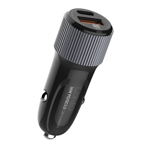 Kup Ładowarka samochodowa LDNIO C510Q USB-A, USB-C + kabel Lightning - LDN213 - {ean13} - Sklep Home Screen
