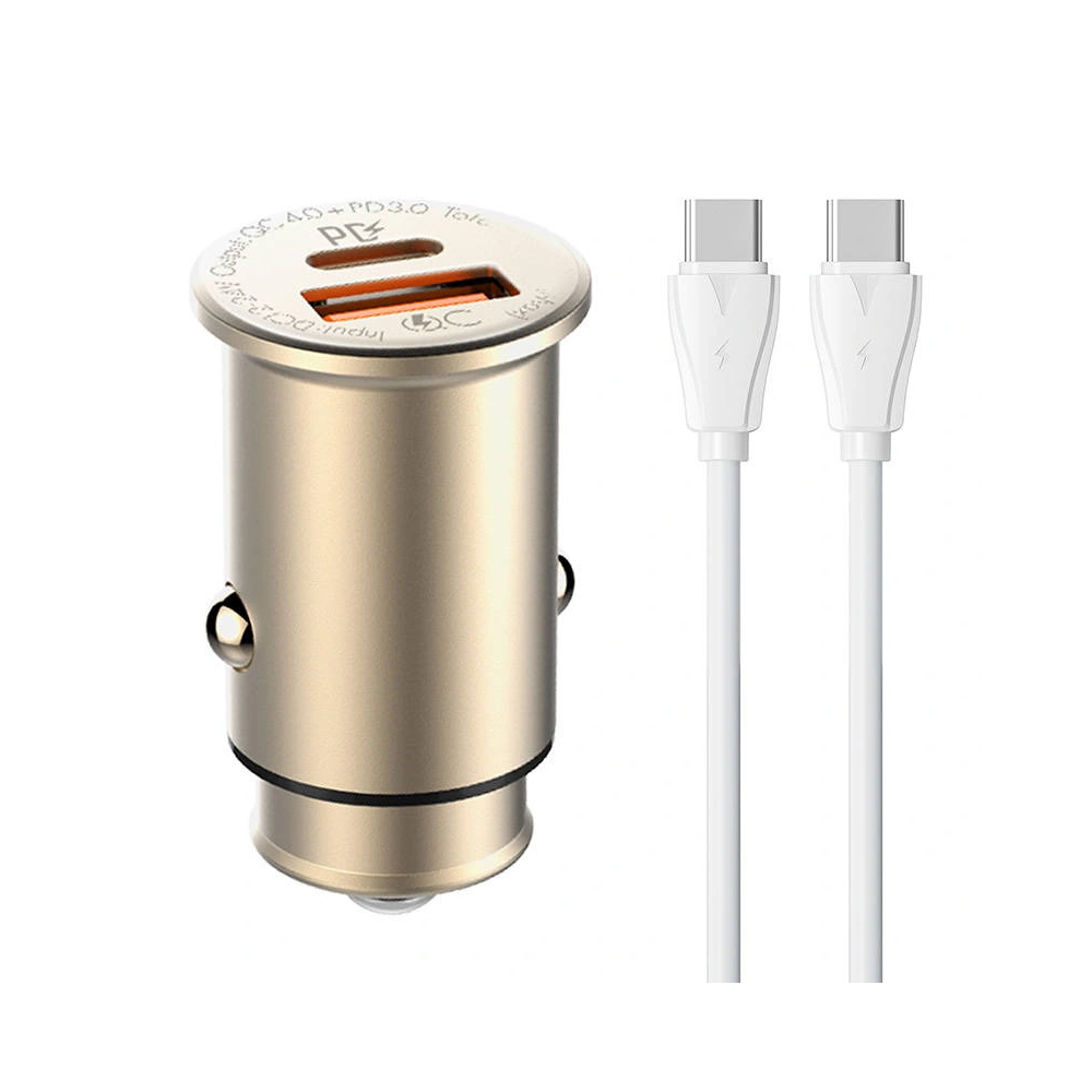 Ładowarka samochodowa LDNIO C506Q USB-A, USB-C + kabel USB-C/USB-C