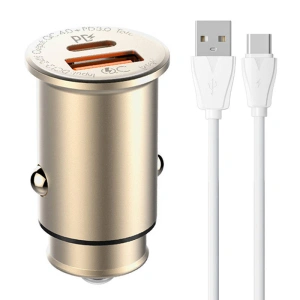 Ładowarka samochodowa LDNIO C506Q USB-A, USB-C + kabel USB-C