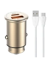 Autós töltő LDNIO C506Q USB-A, USB-C + USB-C kábel