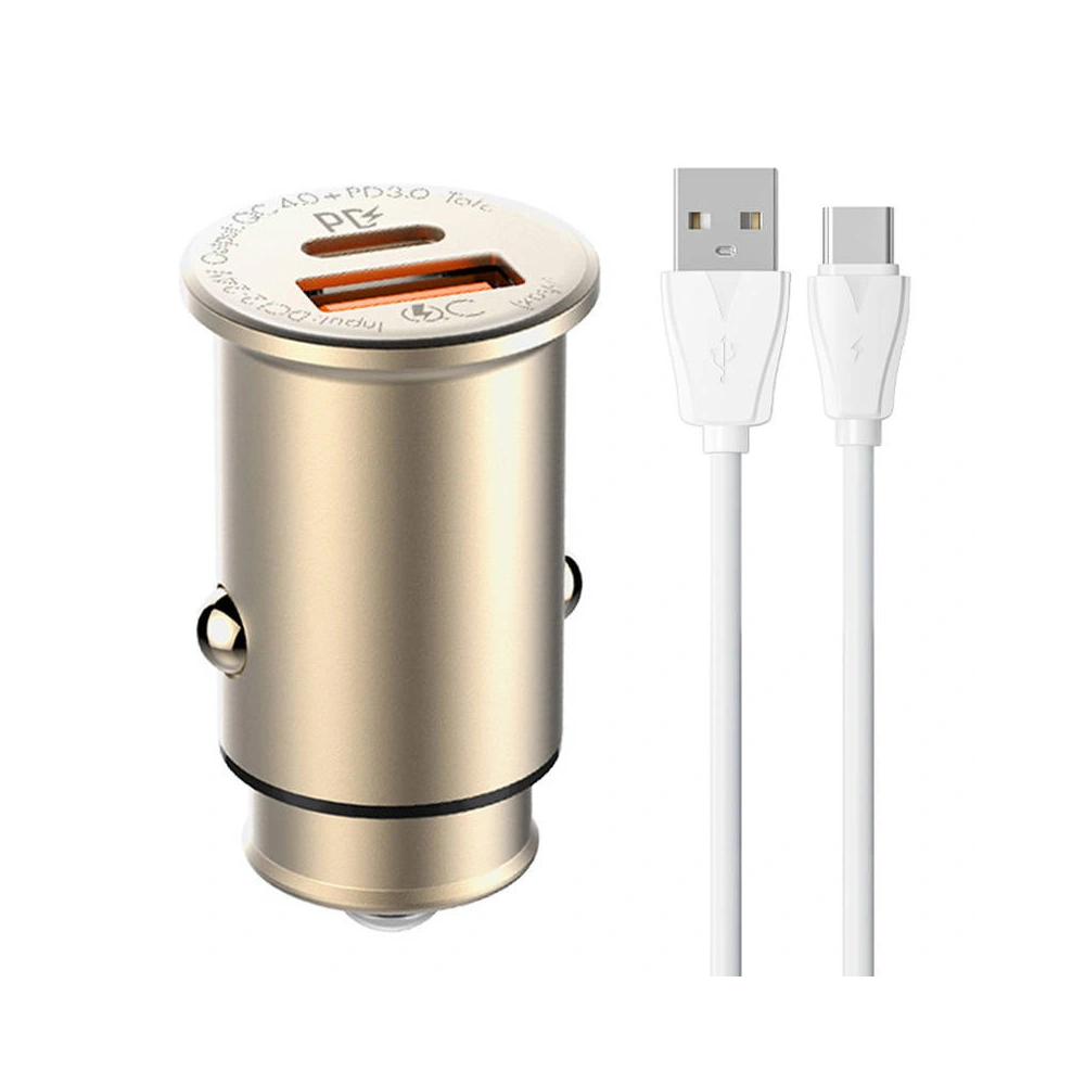 Ładowarka samochodowa LDNIO C506Q USB-A, USB-C + kabel USB-C