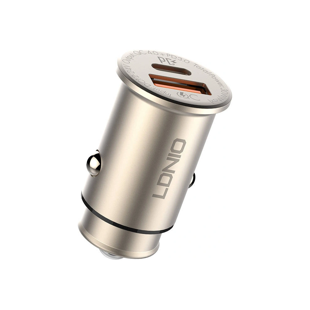 Ładowarka samochodowa LDNIO C506Q USB-A, USB-C + kabel microUSB