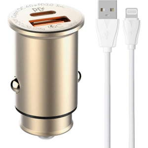 Kup LDNIO Autoladegerät C506Q USB-A, USB-C + Lightning-Kabel - LDN222 - {ean13} - Sklep Home Screen
