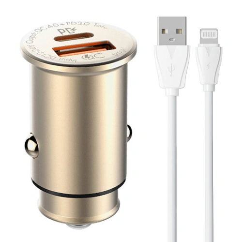 Kup LDNIO Autoladegerät C506Q USB-A, USB-C + Lightning-Kabel - LDN222 - {ean13} - Sklep Home Screen