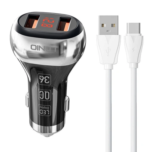 Kup LDNIO Autoladegerät C2 2xUSB-A + USB-C Kabel - LDN226 - {ean13} - Sklep Home Screen