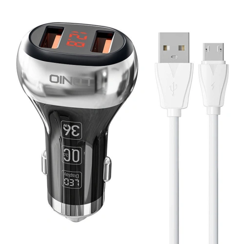 Kup LDNIO Autoladegerät C2 2xUSB-A + microUSB-Kabel - LDN227 - {ean13} - Sklep Home Screen