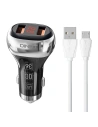 LDNIO Autoladegerät C2 2xUSB-A + microUSB-Kabel