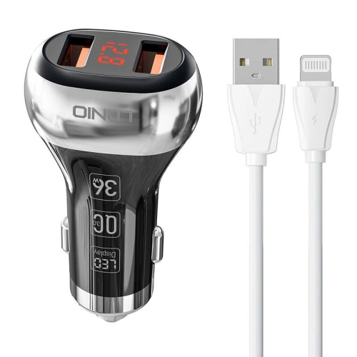 Kup Autonabíječka LDNIO C2 2xUSB-A + Lightning kabel - LDN228 - {ean13} - Sklep Home Screen