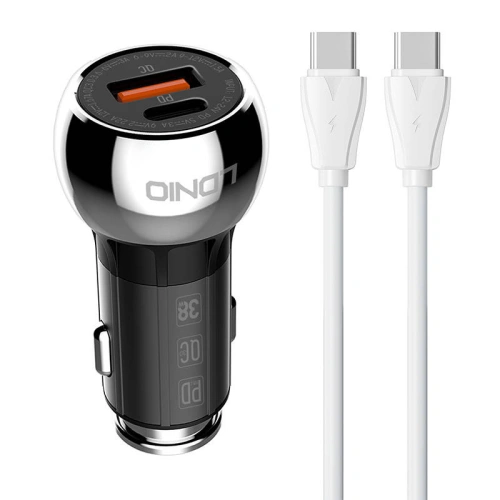 Kup Autonabíječka LDNIO C1 USB-A, USB-C + kabel USB-C/USB-C - LDN229 - {ean13} - Sklep Home Screen