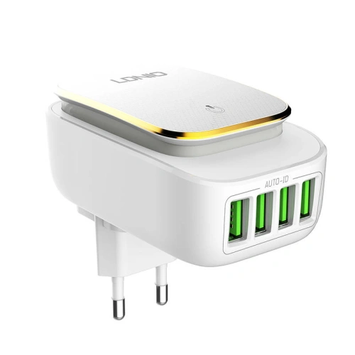 Buy LDNIO A4405 Wall Charger 4xUSB, lampa LED + microUSB cable - LDN234 - {ean13} - Home Screen Store Europe