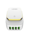 Buy LDNIO A4405 Wall Charger 4xUSB, lampa LED + microUSB cable - LDN234 - {ean13} - Home Screen Store Europe